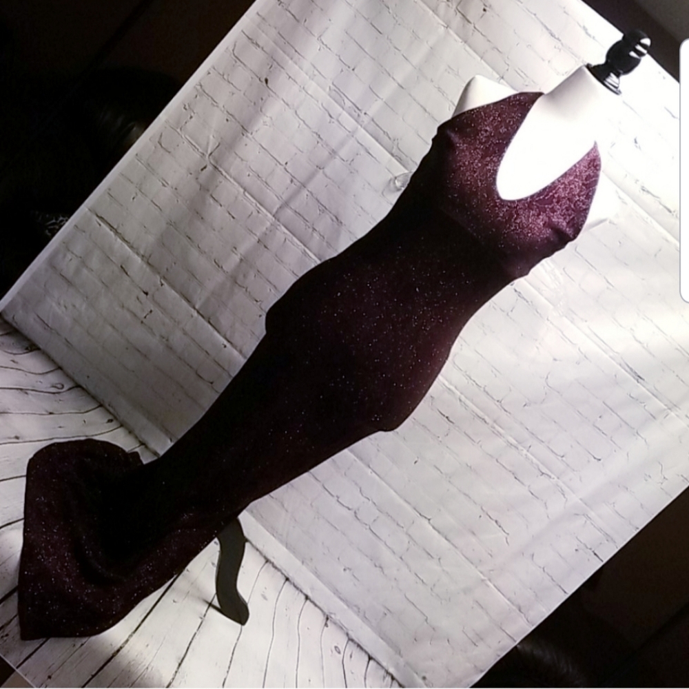 Smart Set Eggplant Plum Sparkle Gown